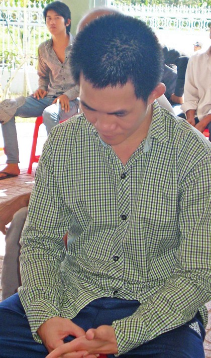 Bị cáo Trần Quốc Đại tại phiên tòa xét xử lưu động sáng 17/11/2015.