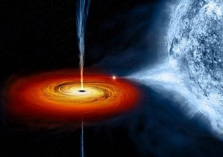 Hố đen hút những vật xung quanh. Ảnh: NASA