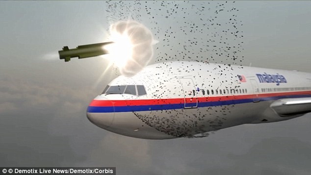 Giả thuyết của BBC trái với kết luận điều tra chính thức, nói rằng MH17 bị tên lửa bắn hạ (Nguồn: Daily Mail)