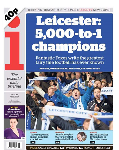 Leicester City viết câu chuyện khó tin nhất thế giới bóng đá hiện đại.