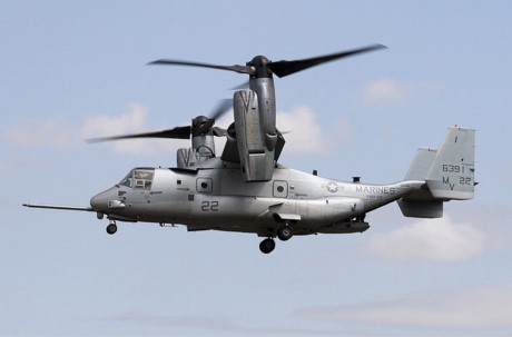 Trần bay của “chim ưng biển” V-22 Osprey là 7.000m. (Ảnh: targetlock)