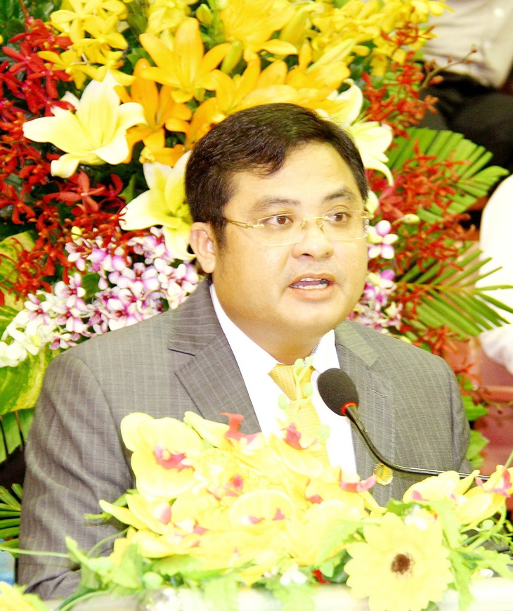 Ông Phùng Quang Hiệp- Tổng Giám đốc Công ty Phân bón Miền Nam, thay mặt BTC- nhà tài trợ chính phát biểu 