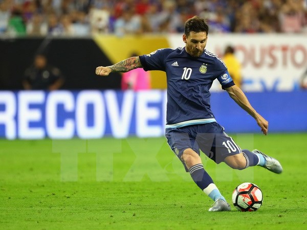 Lionel Messi trong trận Argentina-Mỹ. (Nguồn: AFP/TTXVN)