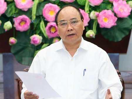 Thủ tướng Nguyễn Xuân Phúc phát biểu chỉ đạo Hội nghị. (Ảnh: Thống Nhất/TTXVN)