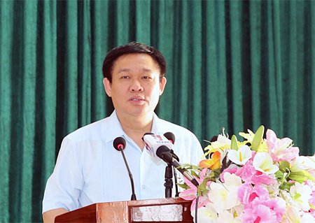 Phó Thủ tướng Vương Đình Huệ phát biểu tại Hội nghị. (Ảnh VGP)