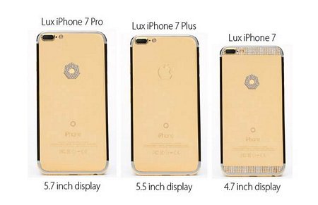 Dựa trên những tin đồn về iPhone 7, hãng cung cấp ốp lưng cho đủ các kích thước màn hình, từ 4,7 inch đến 5,7 inch. Chúng được mạ vàng 24K, khảm kim cương và được tùy biến theo yêu cầu của khách hàng.