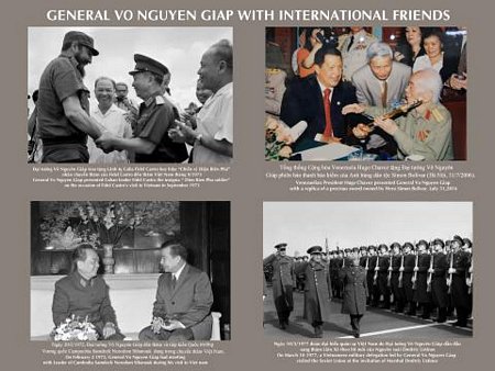 Poster giới thiệu Đại tướng Võ Nguyên Giáp với bạn bè quốc tế
