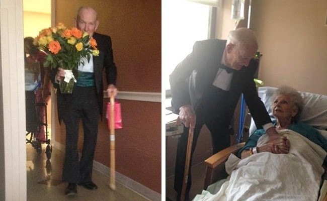 Mặc dù tuổi tác và sức khỏe kém, ông cụ này đã tạo một bất ngờ cho vợ khi kỷ niệm 57 năm ngày cưới của họ.