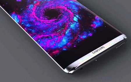 Galaxy S8 Edge trang bị màn hình cong, kích cỡ 5.5 inch.