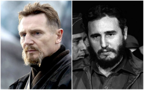 Liam Neeson và Nhà cách mạng Cuba Fidel Castro