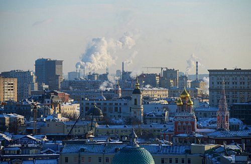Quang cảnh thủ đô Moscow nhìn từ tháp chuông Ivan the Great.