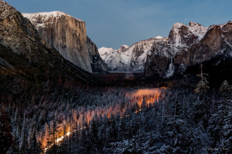 Ánh sáng đường hầm. Bức ảnh được chụp tại Vườn quốc gia Yosemite. (Nguồn: NatGeo)