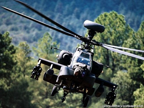 Để tấn công các mục tiêu là các tay súng trên bộ, trực thăng Apache được trang bị một súng máy 30mm M230 với tổng cộng 1.200 viên đạn. Ảnh Military Wallpaper