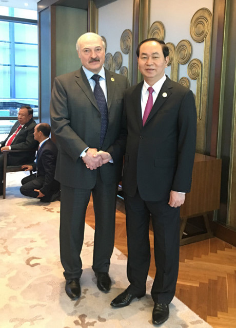 Chủ tịch nước Trần Đại Quang và Tổng thống Belarus Lukashenko