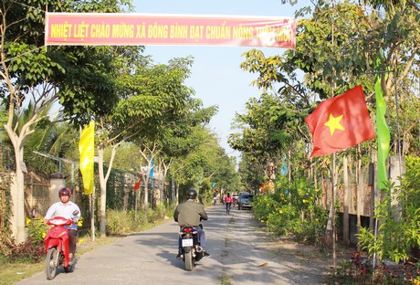 Bộ mặt nông thôn xã Đông Bình đang ngày càng khởi sắc.