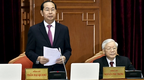 Chủ tịch nước Trần Đại Quang phát biểu điều hành hội nghị. Ảnh: TTXVN