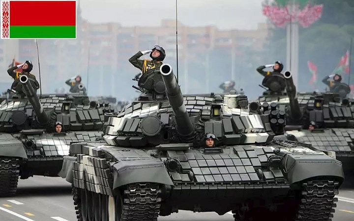 Thứ 49: Belarus – Ngân sách quốc phòng: 725 triệu USD; Tổng số quân nhân: 401.250; Tổng số máy bay chiến đấu: 193; Xe tăng: 515; Xe chiến đấu thiết giáp: 2.321; Tàu hải quân: 0; Tàu khu trục: 0; Tàu ngầm: 0; Chỉ số sức mạnh: 0,8109.