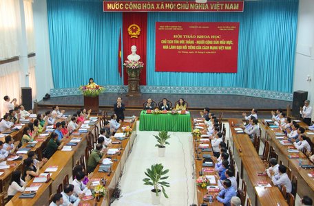  Toàn cảnh hội thảo khoa học liên bộ “Chủ tịch Tôn Đức Thắng- Người cộng sản mẫu mực, nhà lãnh đạo nổi tiếng của cách mạng Việt Nam”