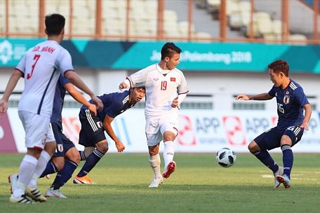 U23 Việt Nam đã đánh bại U23 Nhật Bản để giành ngôi nhất bảng D. Ảnh: Đ.Đ