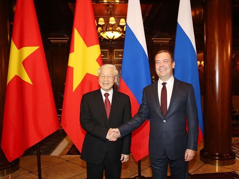 Tổng Bí thư Nguyễn Phú Trọng Hội kiến với Thủ tướng Liên bang Nga Dmitry Medvedev 