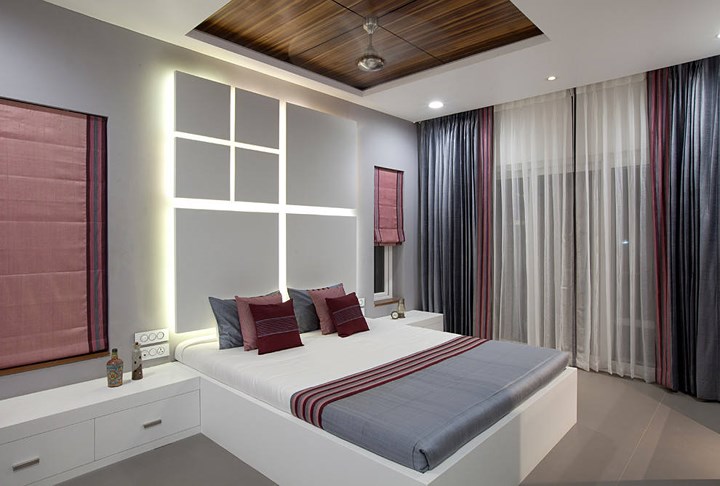 Một phòng ngủ khác có thiết kế tương tự nhưng chọn tông màu vui tươi và trẻ trung hơn.