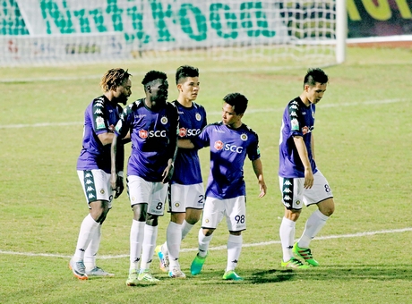 Niềm vui Hà Nội FC tại mùa giải 2018.