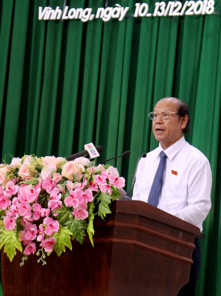 Chủ tịch HĐND tỉnh- Trương Văn Sáu phát biểu bế mạc.