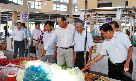 Mô hình chợ an toàn thực phẩm Cái Ngang (xã Mỹ Lộc- Tam Bình).