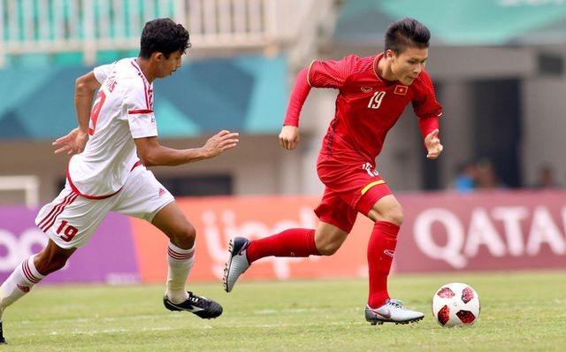 Quang Hải cùng đồng đội U23 đã từng chạm trán đội tuyển U23 UAE và để thua sau loạt luân lưu ở trận bán kết Asiad 2018