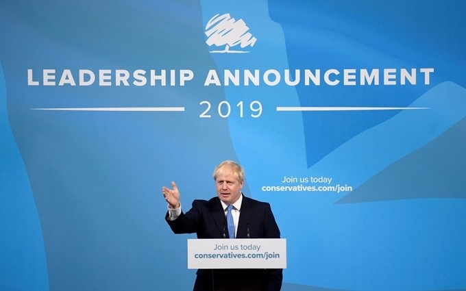 Ông Johnson phát biểu ý kiến sau khi được công bố sẽ trở thành Thủ tướng tiếp theo của nước Anh. (Ảnh: Reuters)