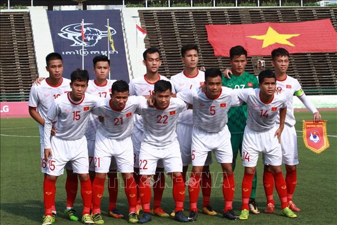 Đội tuyển U22 Việt Nam tham dự Giải vô địch bóng đá U22 Đông Nam Á 2019. Ảnh: Tuấn Cương/TTXVN