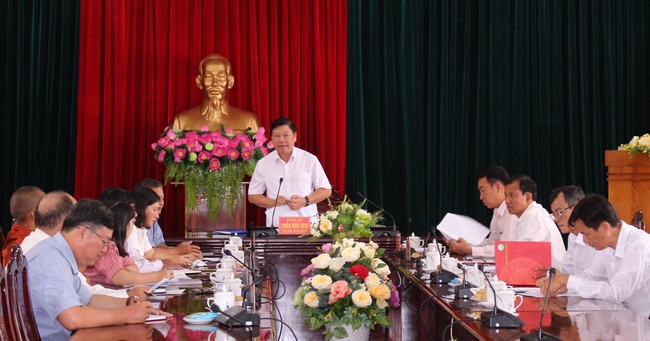 Thường trực Tỉnh ủy gặp gỡ đoàn đại biểu dự Đại hội toàn quốc MTTQ Việt Nam lần thứ IX nhiệm kỳ 2019- 2024.