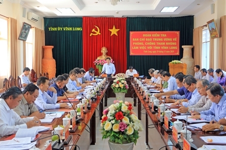 Tổng Thanh tra Chính phủ- Lê Minh Khái đánh giá Vĩnh Long thực hiện tốt công tác phòng chống tham nhũng.