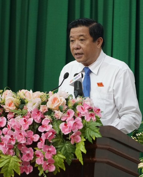  Phó Bí thư Thường trực Tỉnh ủy, Chủ tịch HĐND tỉnh- Bùi Văn Nghiêm phát biểu bế mạc.