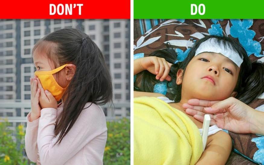 Hãy để người bị ốm ở nhà: Nếu có bạn những tín hiệu cảnh báo nhẹ về việc bị ốm như ho, nhiệt độ tăng cao hơn 37 độ... hãy tránh xuất hiện ở nơi công cộng.