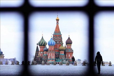 Quảng trường Đỏ ở trung tâm Moskva tạm thời đóng cửa với du khách trong và ngoài nước Nga. Ảnh: Trần Hiếu/PV TTXVN tại LB Nga