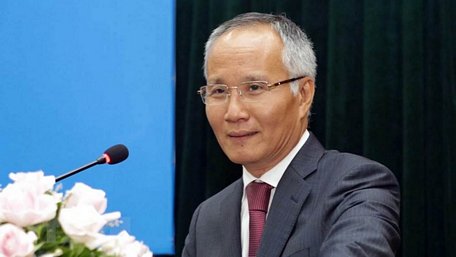 Thứ trưởng Bộ Công Thương, Trưởng đoàn đàm phán Chính phủ về kinh tế và thương mại quốc tế, ông Trần Quốc Khánh. (Ảnh: Trần Việt/TTXVN)