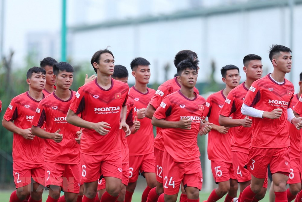  Các cầu thủ U22 Việt Nam sẽ là lực lượng của bóng đá Việt Nam chuẩn bị cho mục tiêu lâu dài là bảo vệ Huy chương Vàng SEA Games 31. (Ảnh: Thành Đạt/TTXVN)