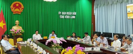 Lãnh đạo tỉnh Vĩnh Long tham dự hội nghị trực tuyến
