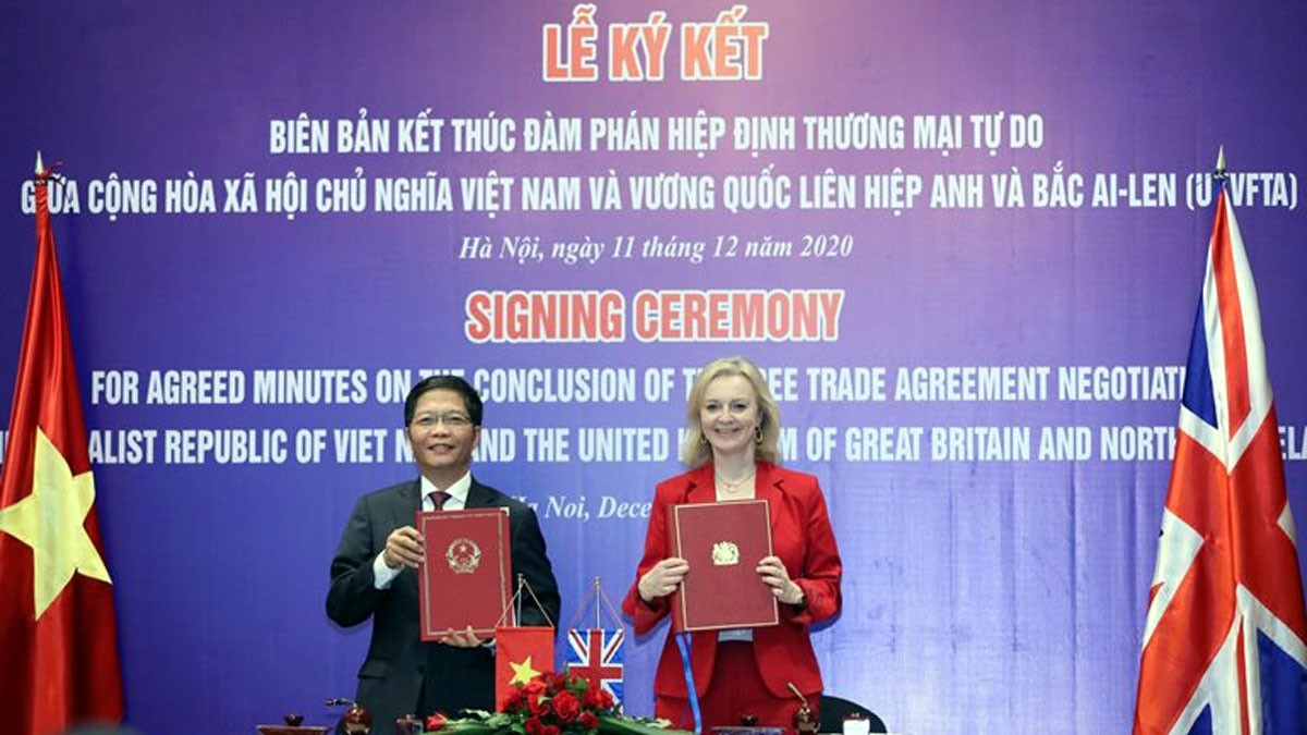 Lễ ký kết Biên bản kết thúc đàm phán FTA Việt Nam - Vương Quốc Anh (UKVFTA).