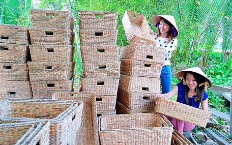 Nghề đan lác ở Tam Bình.