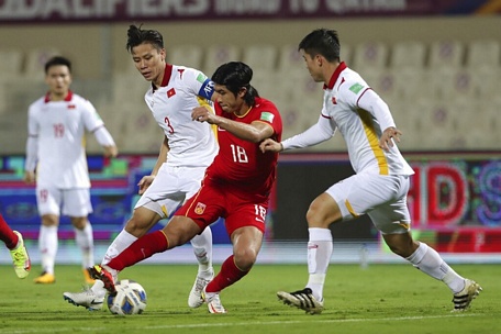  Đội tuyển Việt Nam đã chơi hay, gây rất nhiều khó khăn cho tuyển Trung Quốc.