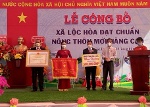 Xã Lộc Hòa đón bằng công nhận đạt chuẩn nông thôn mới nâng cao