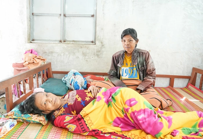 Gia đình bà Thạch Thị Sanl khó khăn cần giúp đỡ