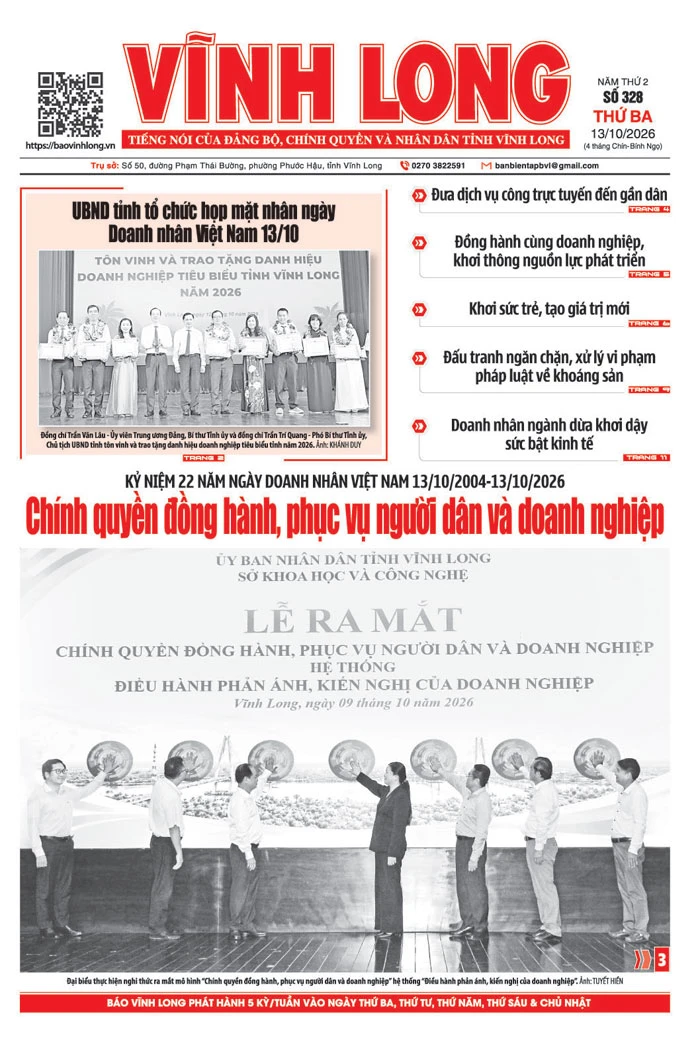 Mời bạn đọc xem báo in số 328 thứ ba ngày 13/10/2026