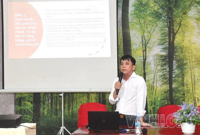 Tập huấn đăng ký, thực hiện và duy trì mã số vùng trồng
