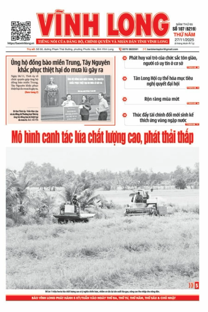 Mời bạn đọc xem báo in số 107 (6219) thứ năm ngày 27/11/2025