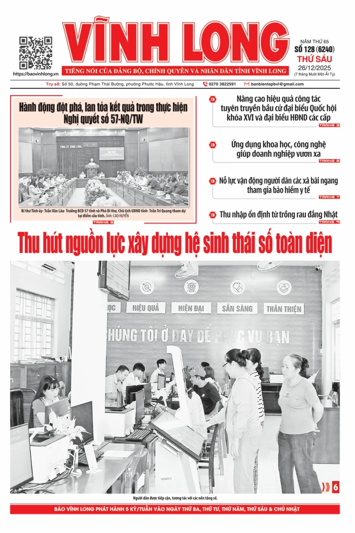 Mời bạn đọc xem báo in số 128 (6240) thứ sáu ngày 26/12/2025