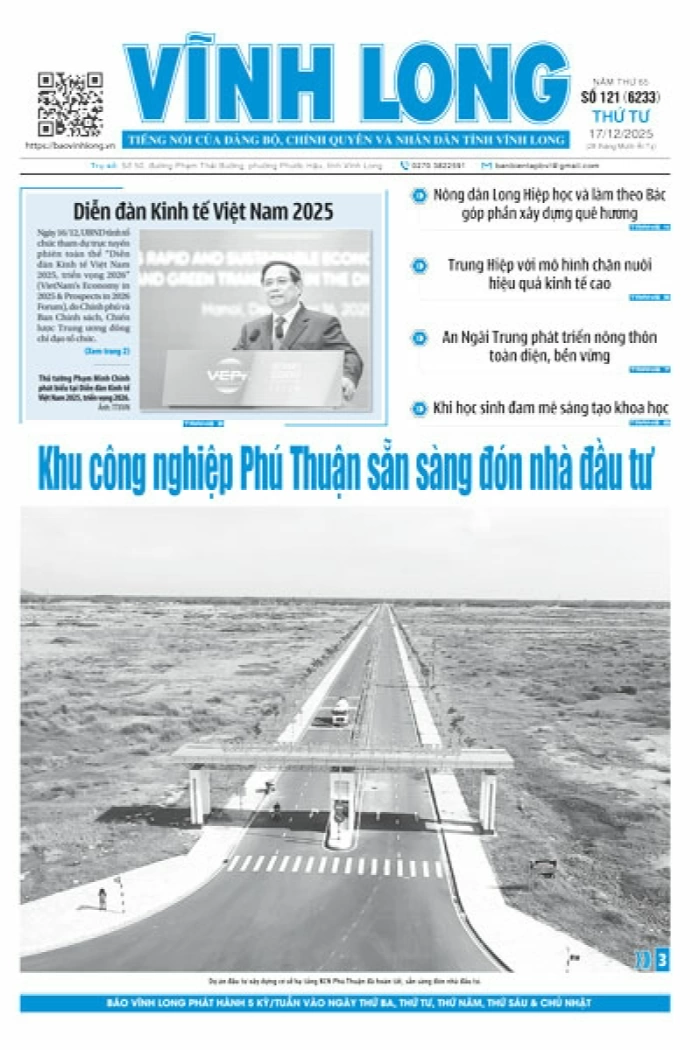 Mời bạn đọc xem báo in số 121 (6233) thứ tư ngày 17/12/2025