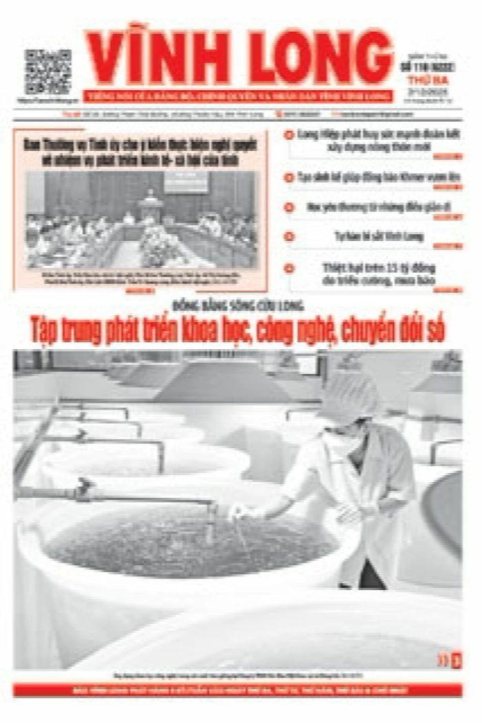 Mời bạn đọc xem báo in số 110 (6222) thứ ba ngày 2/12/2025